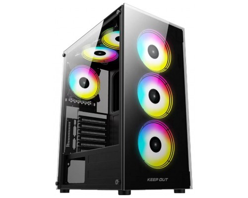 CAJA SEMITORRE ATX XC-210 GLASS ARGB KEEPOUT-AA10 CAJA SEMITORRE ATX XC-210 GLASS ARGB KEEPOUT